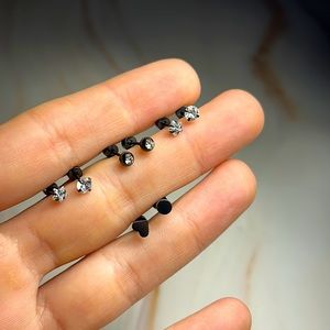 5 Pairs Cute Earrings Tiny stud Earrings Small Stud Stainless steel 20G